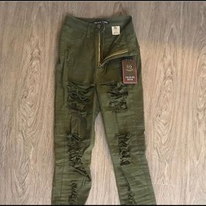 Brand new Ripped Army Green Jeans